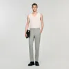 Sandro Jersey Trousers In Gray