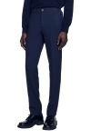 Sandro Jersey Trousers In Navy Blue