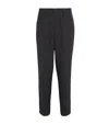 Sandro Jersey Wide-leg Trousers In Black