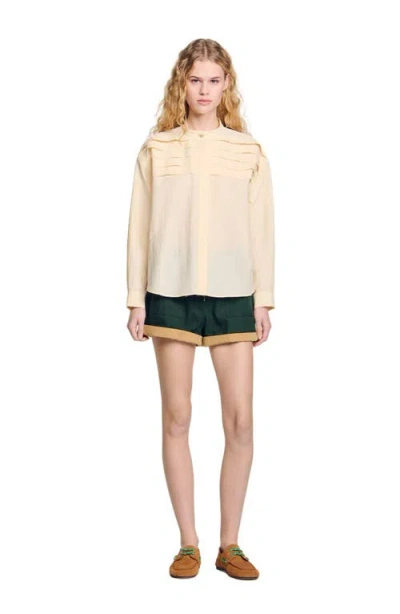 SANDRO SANDRO JEWELLERY DETAIL SHIRT