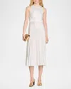Sandro Jolie Pleated Midi Dress In Black