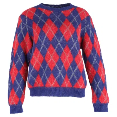 Sandro Jona Argyle Sweater In Multicolor Acrylic