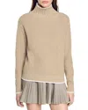 Sandro Julian Turtleneck Sweater In Beige