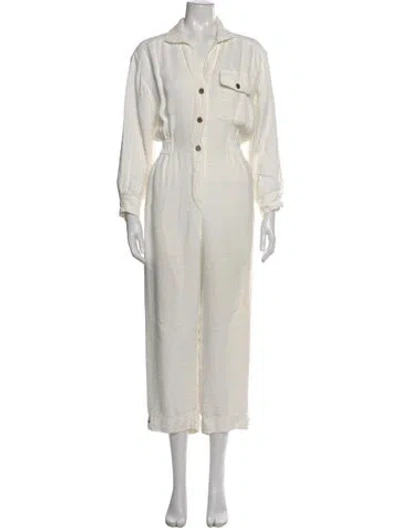 Pre-owned Sandro Jumpsuit In Neutral