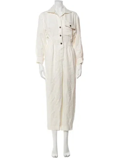 Pre-owned Sandro Jumpsuit In White