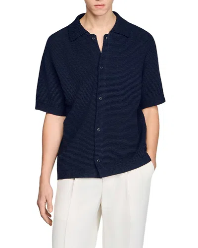 Sandro Jute Shirt In Blue