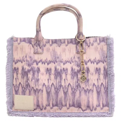 Sandro Kasba Tie-dye Tote Bag In Purple Cotton Canvas
