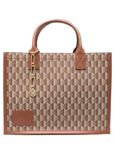 Sandro Kasbah Logo-print Tote Bag In Brown