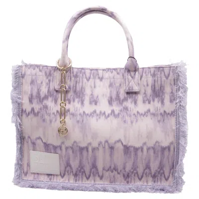 Sandro Kasbah Tie-dye Tote Bag In Purple Cotton