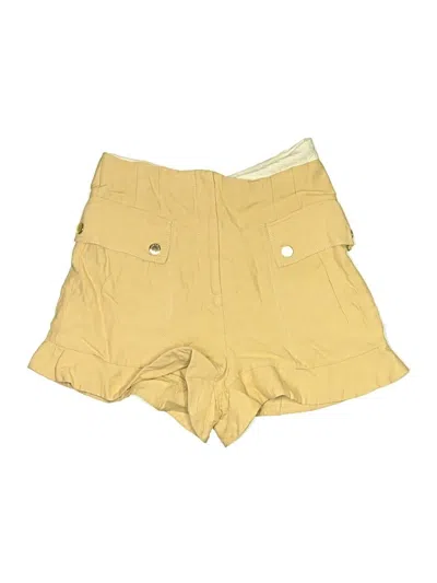Pre-owned Sandro Khaki Shorts In Yellow