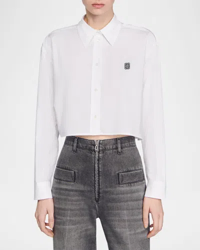 SANDRO KIM COTTON POPLIN SHIRT