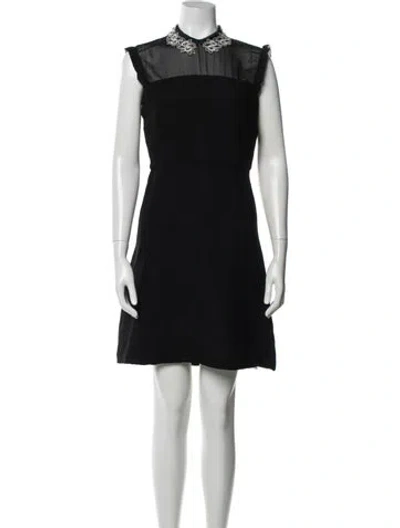 Pre-owned Sandro Knee-length Dress In Black