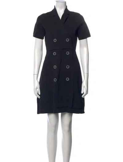 Pre-owned Sandro Knee-length Dress In Blue
