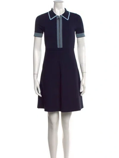 Pre-owned Sandro Knee-length Dress In Blue