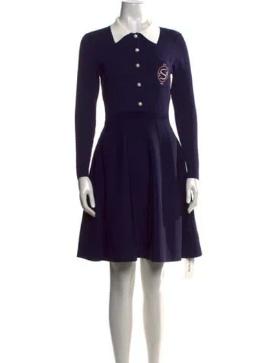 Pre-owned Sandro Knee-length Dress In Blue