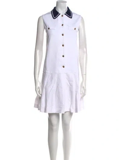 Pre-owned Sandro Knee-length Dress W/ Tags In White