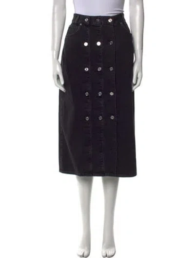 Pre-owned Sandro Knee-length Skirt In Black