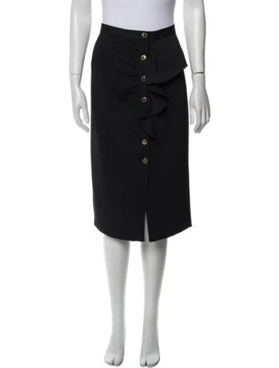 Pre-owned Sandro Knee-length Skirt In Black
