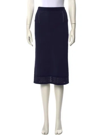 Pre-owned Sandro Knee-length Skirt In Blue
