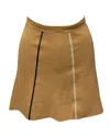 Sandro Knit A-line Skirt In Brown Viscose In Brown