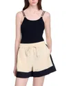 Sandro Jewellery-detail Knitted Bodysuit In Black