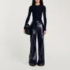 Sandro Knit Bodysuit In Black