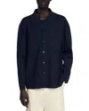 Sandro Knit Jacket In Blue