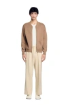Sandro Knit Jacket In Dark Sand