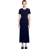 Sandro Knit Maxi Dress In Blue