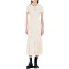 Sandro Milo Button Front Midi Dress In Ecru