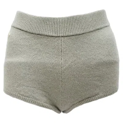 Sandro Knit Mini Shorts In Grey Wool In Gray