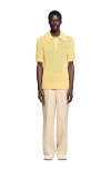Sandro Knit Polo Shirt In Yellow