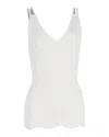 Sandro Knit Sleeveless Top In White Cotton In White