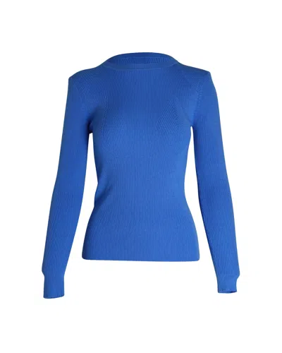 Sandro Knit Sweater In Blue Acrylic