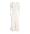 Sandro Knit V-neck Midi Dress In Neutral