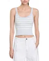 Sandro Bordeaux Striped Knit Tank Top In Sky Blue