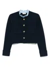 Sandro Knitted Cardigan In Blue