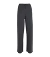 Sandro Knitted Embellished Straight Sweatpants In Black