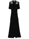 Sandro Knitted Maxi Dress In Black