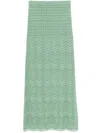 Sandro Knitted Maxi Skirt In Green