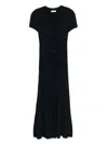 Sandro Gestricktes Midikleid In Blue