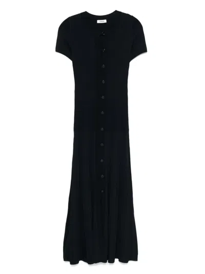 Sandro Gestricktes Midikleid In Blue