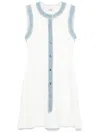 Sandro Knitted Mini Dress In White