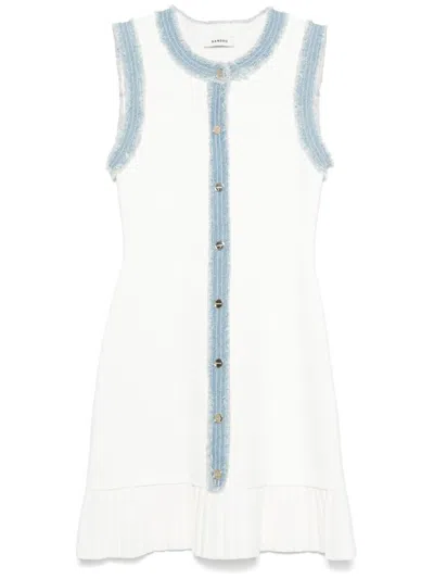 Sandro Knitted Mini Dress In White