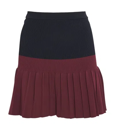 SANDRO KNITTED PLEATED MINI SKIRT