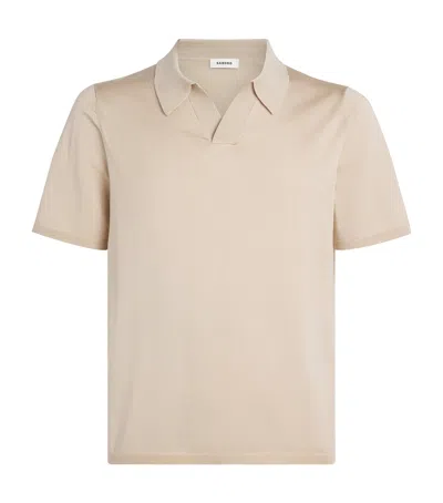 Sandro Knitted Polo Shirt In Neutral