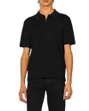 Sandro Short-sleeve Pointed-collar Polo Shirt In Black