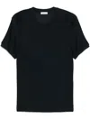 Sandro Mens Bleus Silvio Round-neck Relaxed-fit Woven T-shirt In Blue