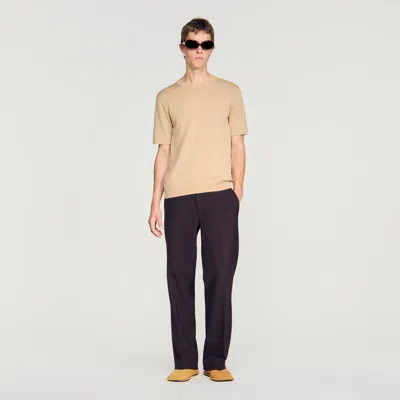 SANDRO KNITTED T-SHIRT