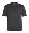 Sandro Knitted Zip-up Polo Shirt In Black